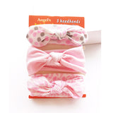 3pcs/set Baby Headband Girls Hair Accessories Cotton Rabbit Ear Turban Bow Elastic Hairband Baby Princess Christmas Day Gifts