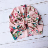 Fashion Cute Baby Hat Toddler Kids Soft Cotton Turban Beanies Hat Boy Girl Floral Bowknot Head Wraps For 0-3 Years Kids