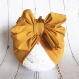 Fashion Cute Baby Hat Toddler Kids Soft Cotton Turban Beanies Hat Boy Girl Floral Bowknot Head Wraps For 0-3 Years Kids