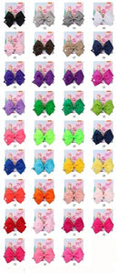 35 colors 5inch Bows Hair Clip headwear Hair Bow for baby Kids girls Handmade Ribbon bowknot Fashion Hair Accessories