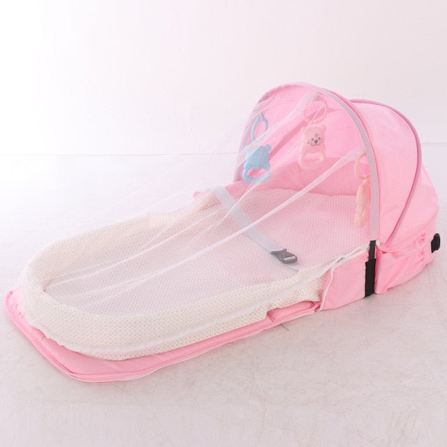 Baby Bed Travel Sun Protection Mosquito Net With Portable Bassinet Baby Foldable Breathable Infant Sleeping Basket