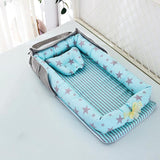 Baby Crib Portable Crib  Foldable  Newborn Sleeping Bed Cushion Cotton Nest Baby Bedding Basket Bumpers YHM030