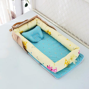 Baby Crib Portable Crib  Foldable  Newborn Sleeping Bed Cushion Cotton Nest Baby Bedding Basket Bumpers YHM030