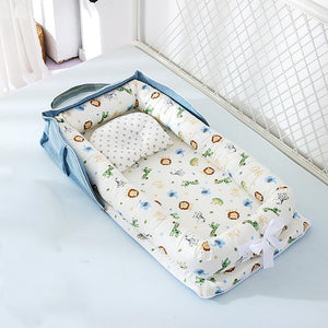 Baby Crib Portable Crib  Foldable  Newborn Sleeping Bed Cushion Cotton Nest Baby Bedding Basket Bumpers YHM030