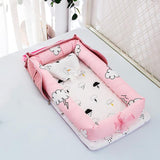 Baby Crib Portable Crib  Foldable  Newborn Sleeping Bed Cushion Cotton Nest Baby Bedding Basket Bumpers YHM030