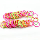 New 100PCS/Lot Girls Candy Colors Nylon 3CM Rubber Bands Children Safe Elastic Hair Bands Ponytail Holder Kids Hair Accessories