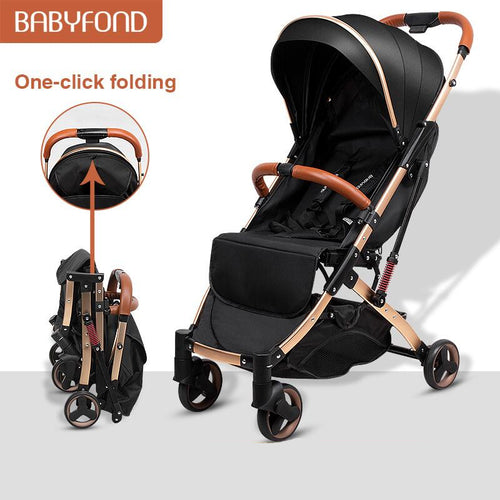 5.8 kg Light aluminium alloy stroller gold frame car Portable fold Umbrella baby stroller Newborn Travelling Pram on plane gifts