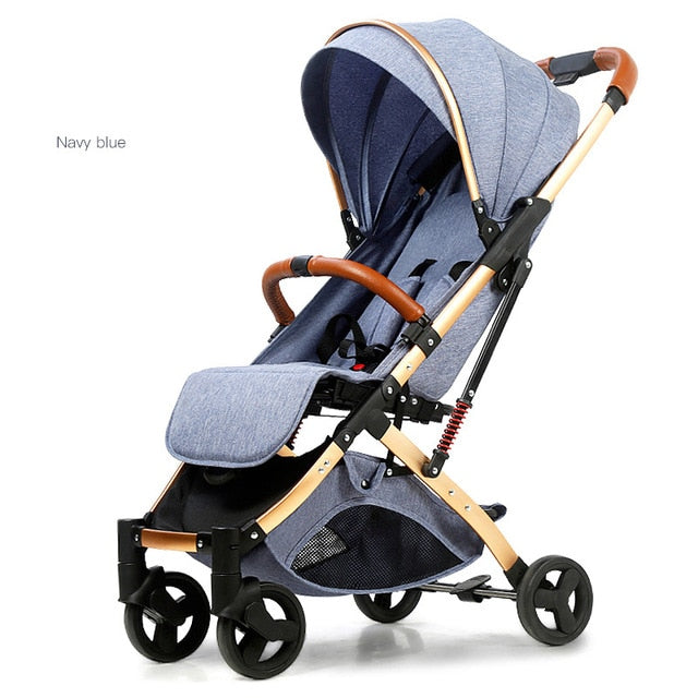 5.8 kg Light aluminium alloy stroller gold frame car Portable fold Umbrella baby stroller Newborn Travelling Pram on plane gifts