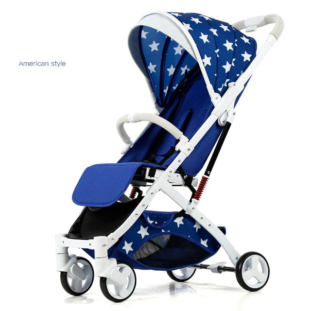 5.8 kg Light aluminium alloy stroller gold frame car Portable fold Umbrella baby stroller Newborn Travelling Pram on plane gifts