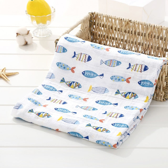 Baby Blanket Bath Towel Bamboo Swaddle Blanket Diaper Gauze Muslin Blanket 120 Baby Blankets Newborn Blanket Swaddle Cotton