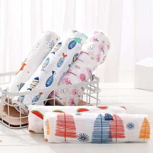 Baby Blanket Bath Towel Bamboo Swaddle Blanket Diaper Gauze Muslin Blanket 120 Baby Blankets Newborn Blanket Swaddle Cotton