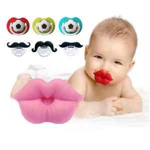 Silicone Funny Baby Pacifier Infant Nipple Soother Joke Prank Toddler Nipple Teether Newborn Pacifier Clips Nipples Bottle Nozzl