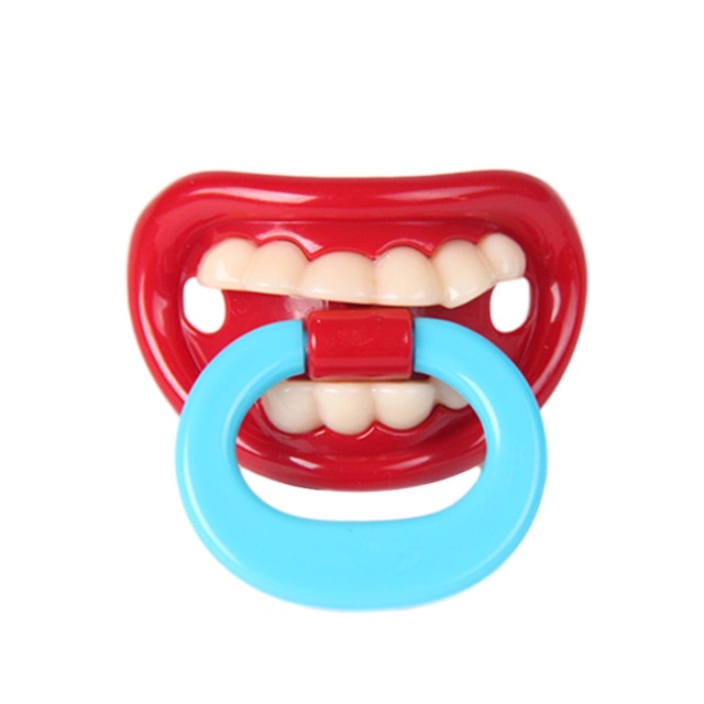 Silicone Funny Baby Pacifier Infant Nipple Soother Joke Prank Toddler Nipple Teether Newborn Pacifier Clips Nipples Bottle Nozzl