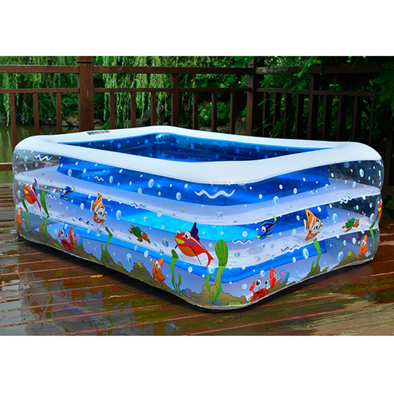 Kids inflatable Pool High Quality Children's Home Use Paddling Pool Large Size Inflatable Square Swimming Pool for baby