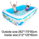 Kids inflatable Pool High Quality Children's Home Use Paddling Pool Large Size Inflatable Square Swimming Pool for baby