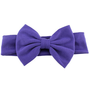 2020 New Cotton Elastic Newborn Baby Girls Solid Color Headband Bowknot Hair Band Children Infant Headband bandeau bebe