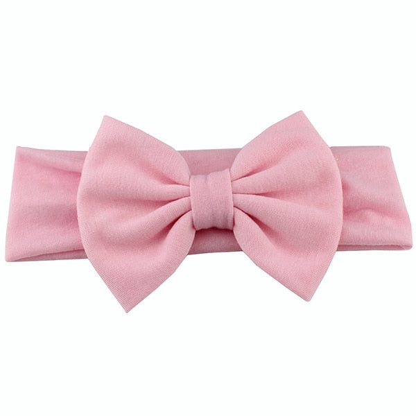 2020 New Cotton Elastic Newborn Baby Girls Solid Color Headband Bowknot Hair Band Children Infant Headband bandeau bebe