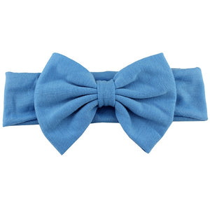 2020 New Cotton Elastic Newborn Baby Girls Solid Color Headband Bowknot Hair Band Children Infant Headband bandeau bebe