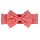 2020 New Cotton Elastic Newborn Baby Girls Solid Color Headband Bowknot Hair Band Children Infant Headband bandeau bebe