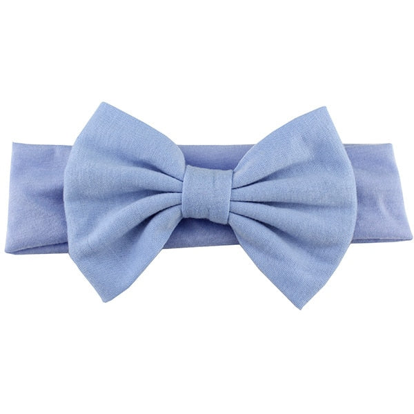 2020 New Cotton Elastic Newborn Baby Girls Solid Color Headband Bowknot Hair Band Children Infant Headband bandeau bebe