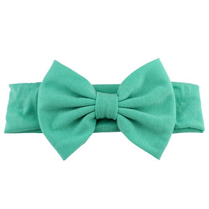 2020 New Cotton Elastic Newborn Baby Girls Solid Color Headband Bowknot Hair Band Children Infant Headband bandeau bebe