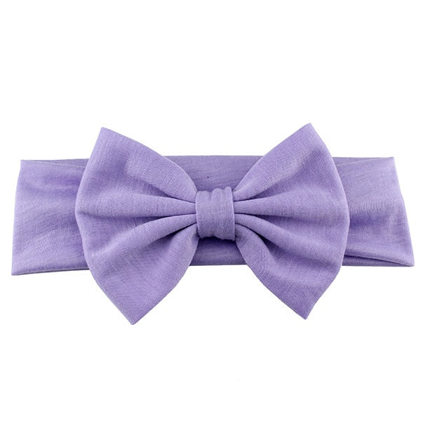 2020 New Cotton Elastic Newborn Baby Girls Solid Color Headband Bowknot Hair Band Children Infant Headband bandeau bebe