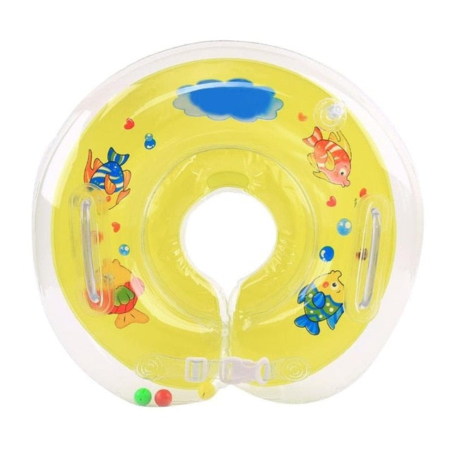 Baby Swimming Neck Ring Tube Safety Infant Bathing Float Circle Summer Inflatable Water Floating Drink Cup Holder Accessories