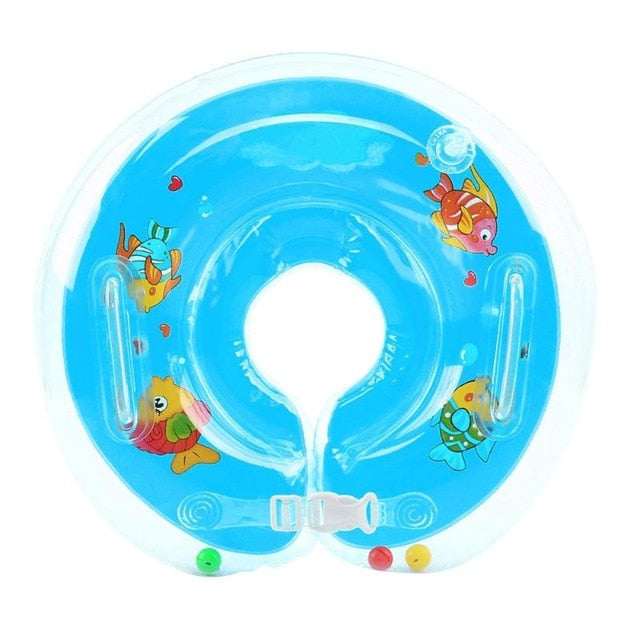 Baby Swimming Neck Ring Tube Safety Infant Bathing Float Circle Summer Inflatable Water Floating Drink Cup Holder Accessories