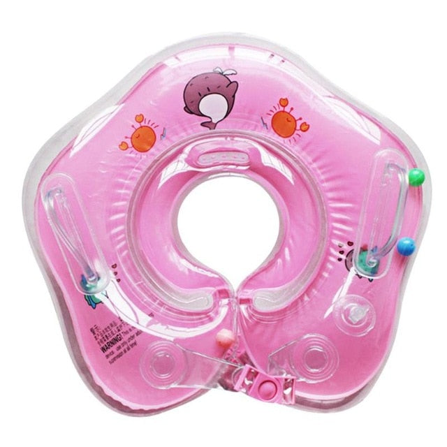 Baby Swimming Neck Ring Tube Safety Infant Bathing Float Circle Summer Inflatable Water Floating Drink Cup Holder Accessories