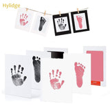 Safe Non-toxic Baby Footprints Handprint No Touch Skin Inkless Ink Pads Kits for 0-6 months Newborn Pet Dog Paw Prints Souvenir