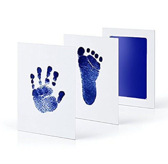 Safe Non-toxic Baby Footprints Handprint No Touch Skin Inkless Ink Pads Kits for 0-6 months Newborn Pet Dog Paw Prints Souvenir