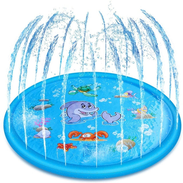 170cm Kids Inflatable Water spray pad Round Water Splash Play Pool Playing Sprinkler Mat Yard Outdoor Fun PVC Swimming Pools