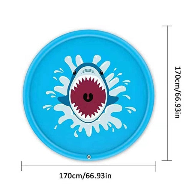 170cm Kids Inflatable Water spray pad Round Water Splash Play Pool Playing Sprinkler Mat Yard Outdoor Fun PVC Swimming Pools