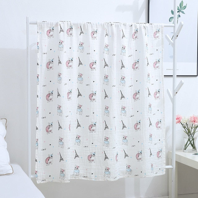 120cm*110cm Swaddle Blanket Baby Blanket Bamboo Muslin Blanket 120 Baby Blankets Newborn Blanket Swaddle Cotton