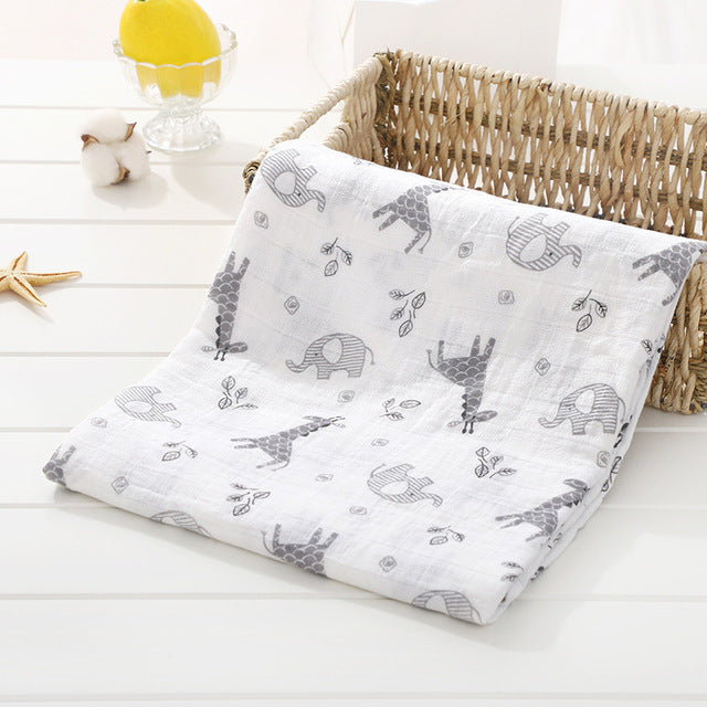 120cm*110cm Swaddle Blanket Baby Blanket Bamboo Muslin Blanket 120 Baby Blankets Newborn Blanket Swaddle Cotton