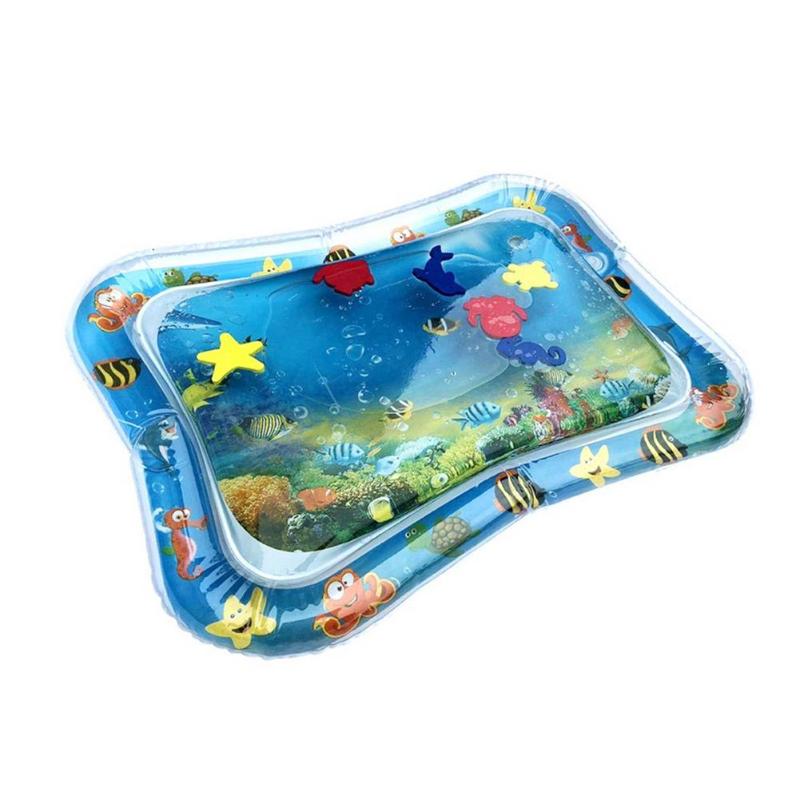 Baby Kids Water Play Mat Inflatable Thicken PVC Infants Tummy Time Playmat Toy Educational Activity Play Center for Baby Kids