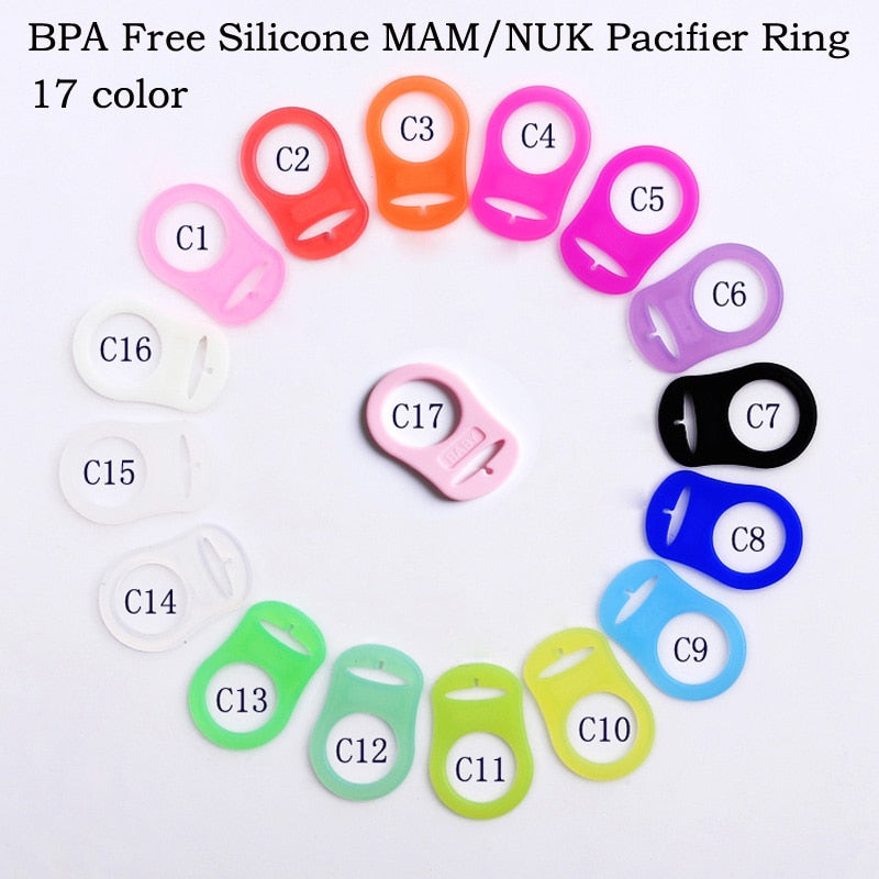 Baby Dummy Pacifier Holder Clip Adapter for MAM Ring 1PCS Silicone Button